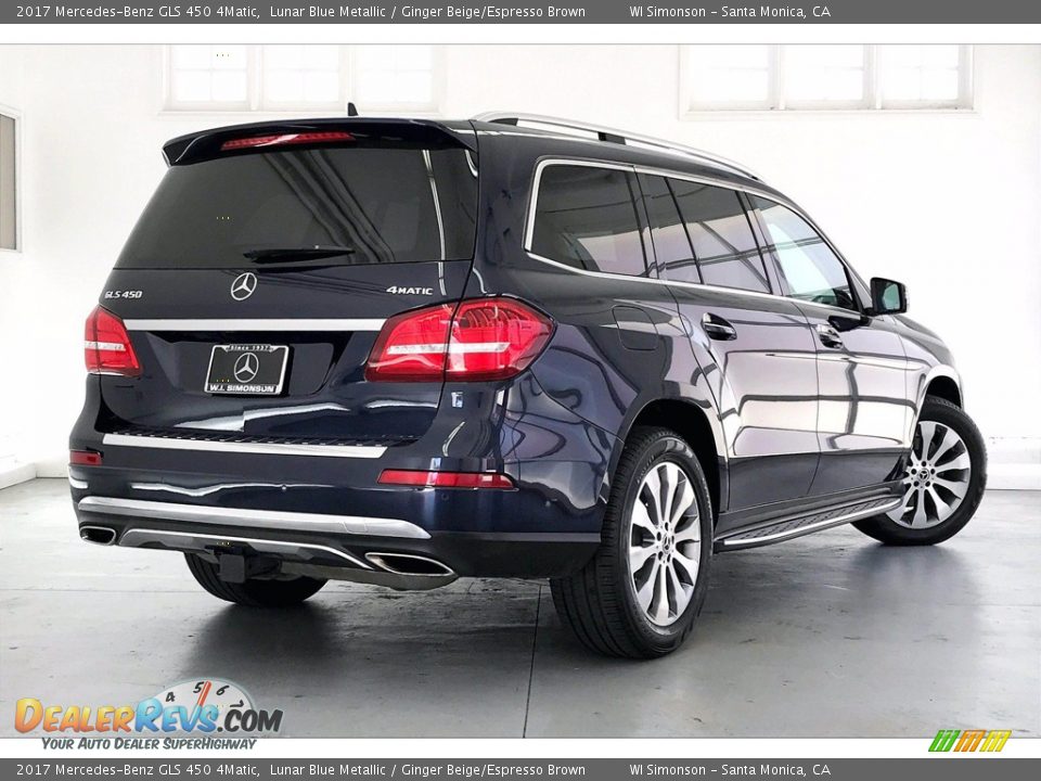 2017 Mercedes-Benz GLS 450 4Matic Lunar Blue Metallic / Ginger Beige/Espresso Brown Photo #13