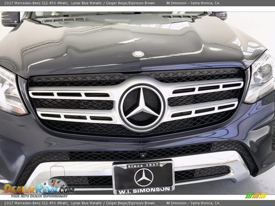 2017 Mercedes-Benz GLS 450 4Matic Lunar Blue Metallic / Ginger Beige/Espresso Brown Photo #30