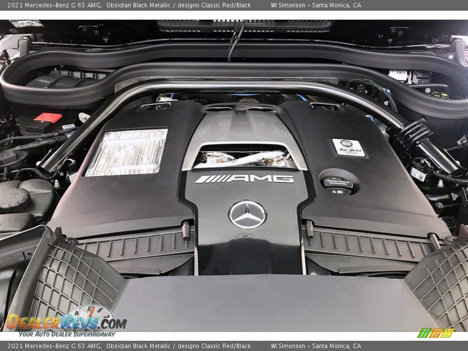2021 Mercedes-Benz G 63 AMG Obsidian Black Metallic / designo Classic Red/Black Photo #8