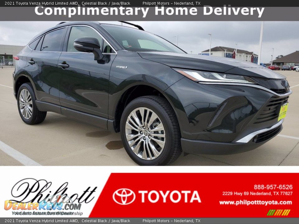 2021 Toyota Venza Hybrid Limited AWD Celestial Black / Java/Black Photo #1