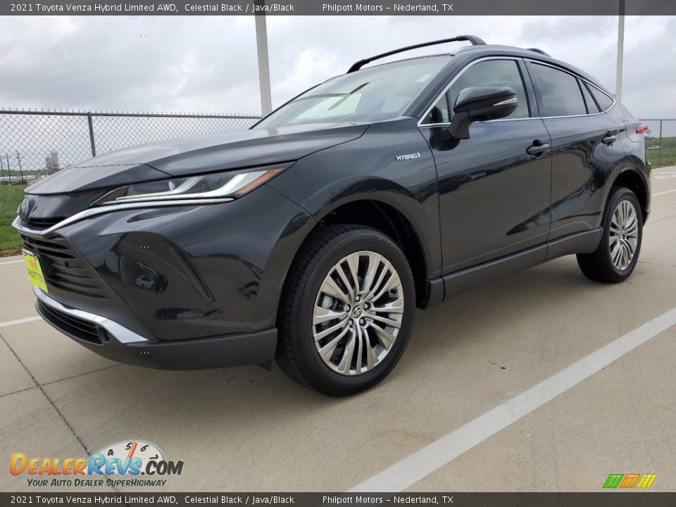 2021 Toyota Venza Hybrid Limited AWD Celestial Black / Java/Black Photo #2