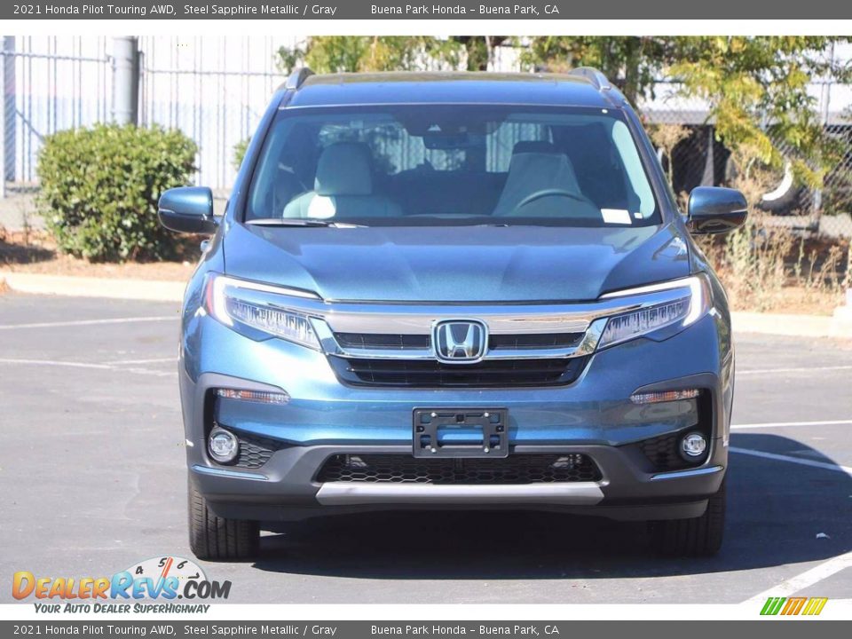 2021 Honda Pilot Touring AWD Steel Sapphire Metallic / Gray Photo #4