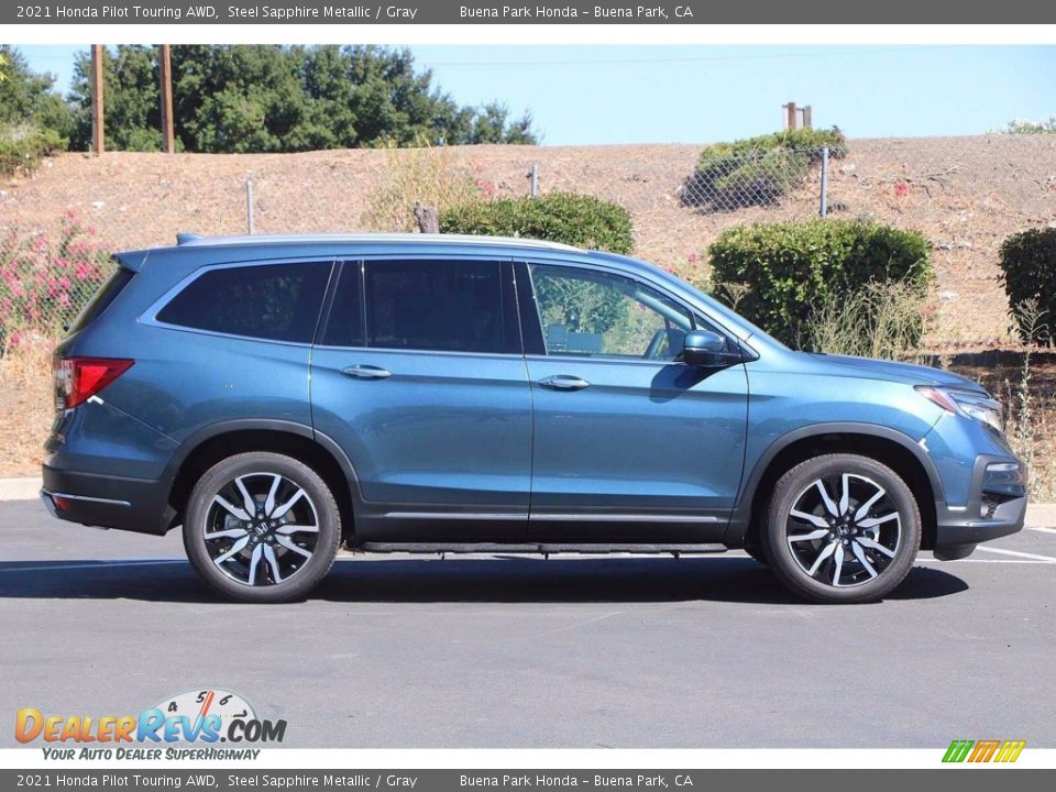 Steel Sapphire Metallic 2021 Honda Pilot Touring AWD Photo #5