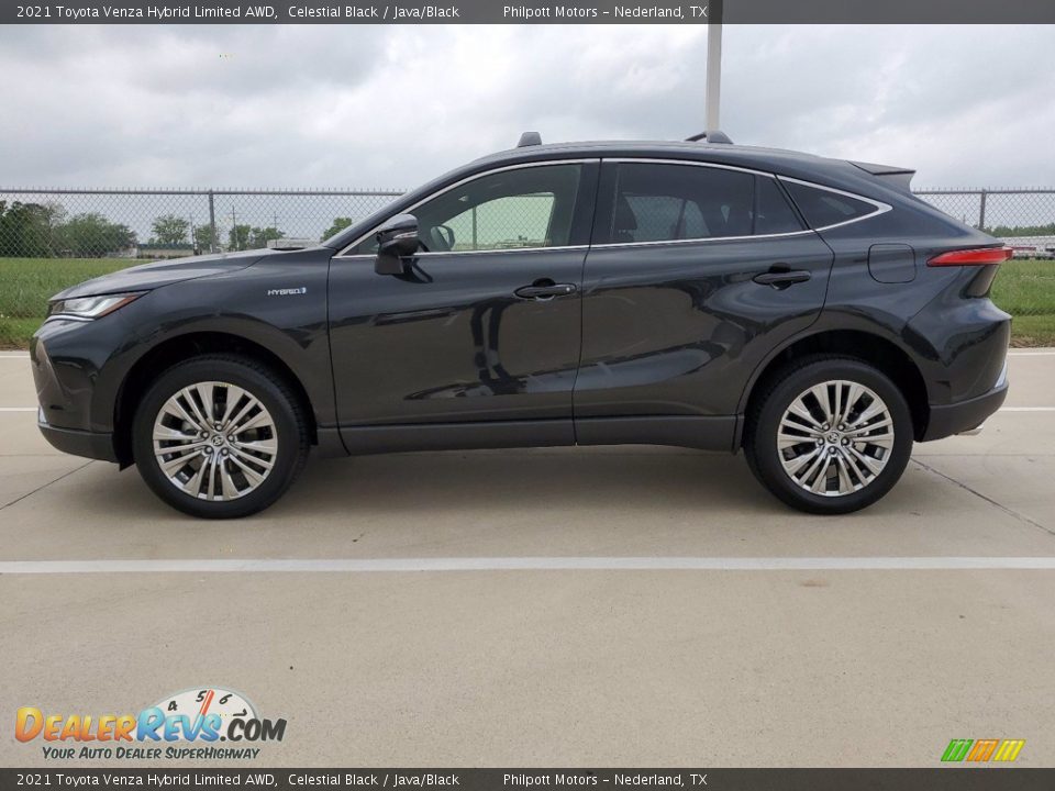 2021 Toyota Venza Hybrid Limited AWD Celestial Black / Java/Black Photo #7