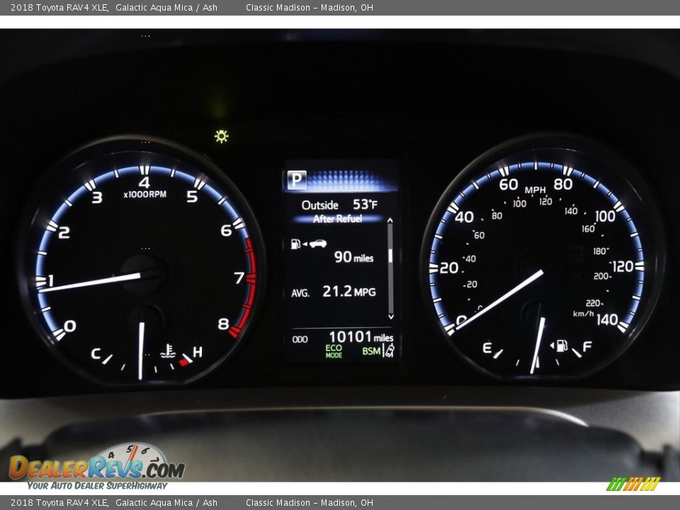 2018 Toyota RAV4 XLE Galactic Aqua Mica / Ash Photo #8