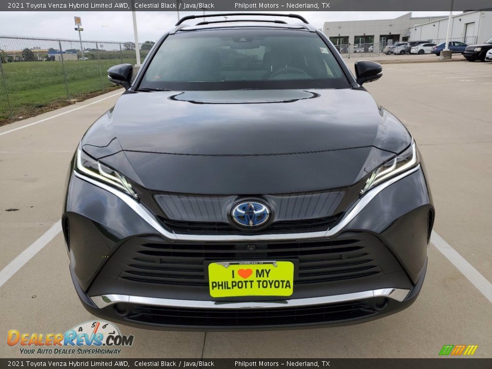 2021 Toyota Venza Hybrid Limited AWD Celestial Black / Java/Black Photo #9