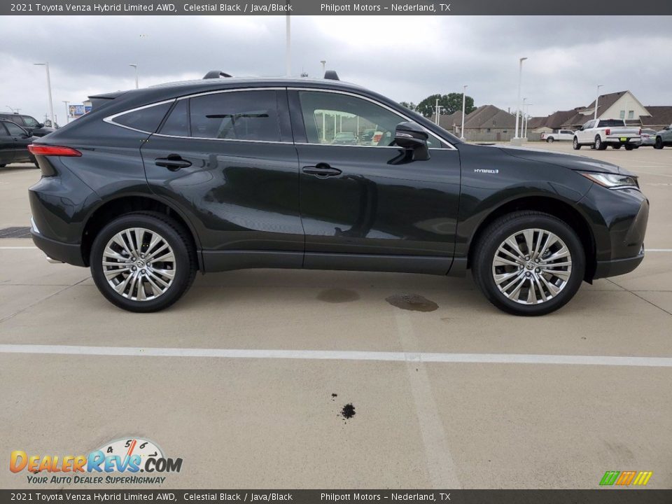 2021 Toyota Venza Hybrid Limited AWD Celestial Black / Java/Black Photo #12