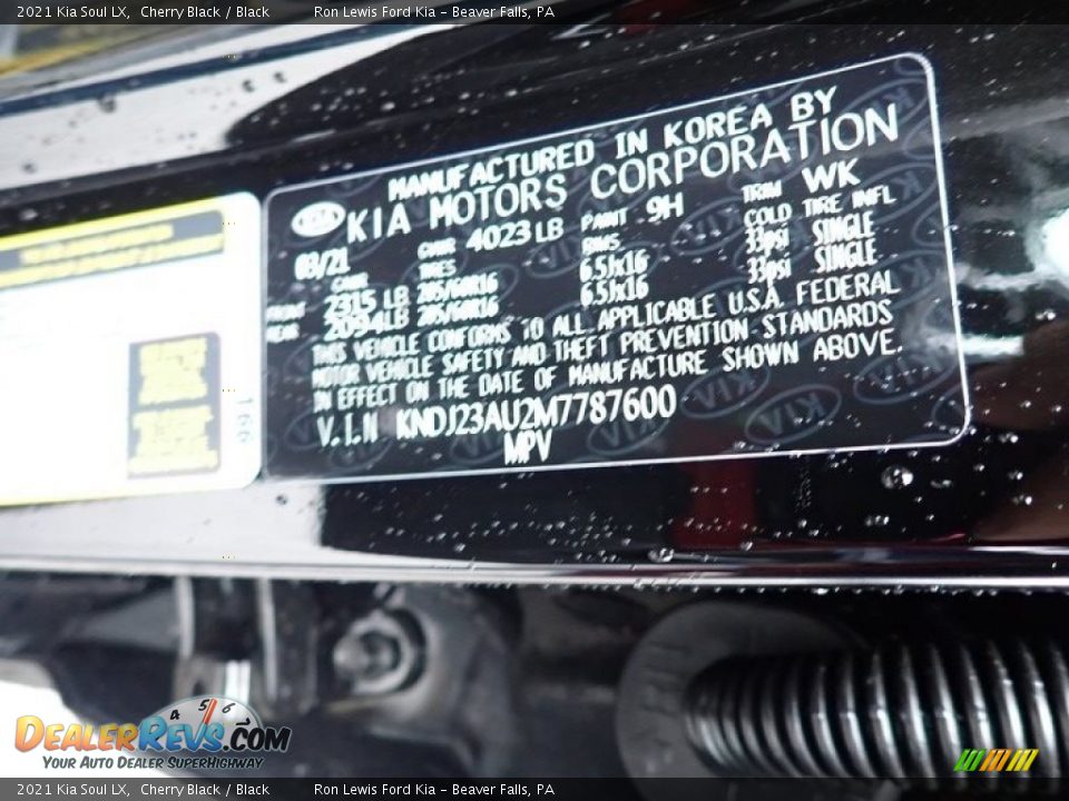 2021 Kia Soul LX Cherry Black / Black Photo #17