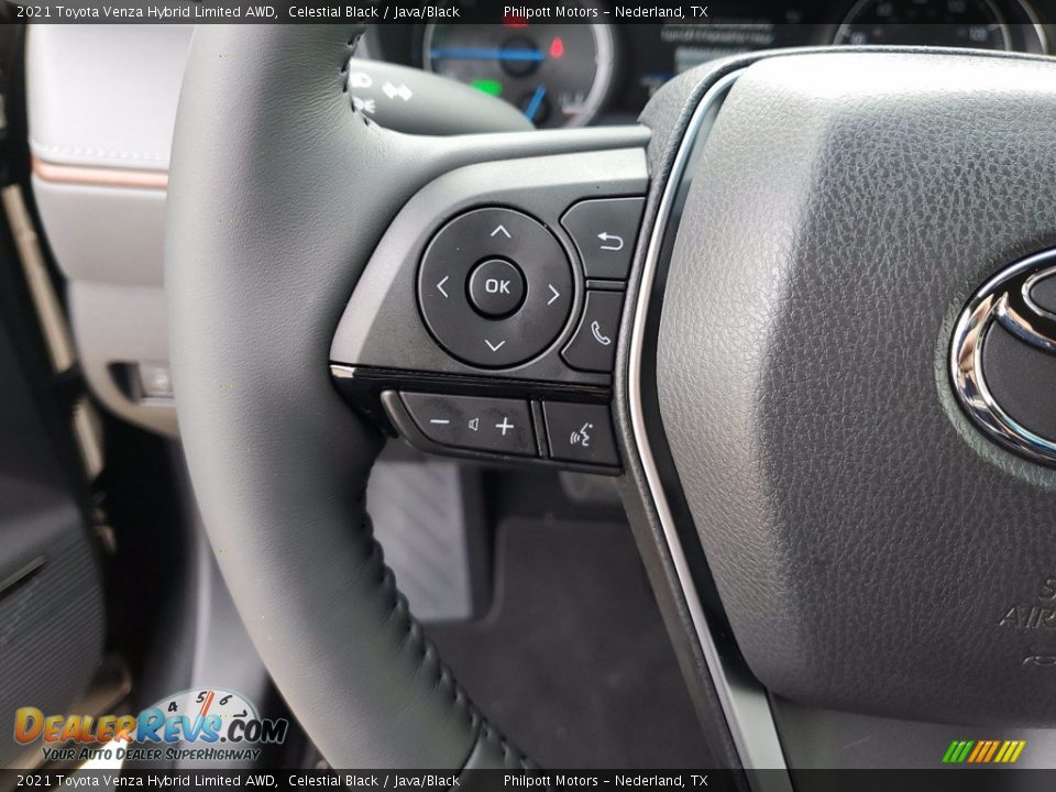 2021 Toyota Venza Hybrid Limited AWD Celestial Black / Java/Black Photo #16