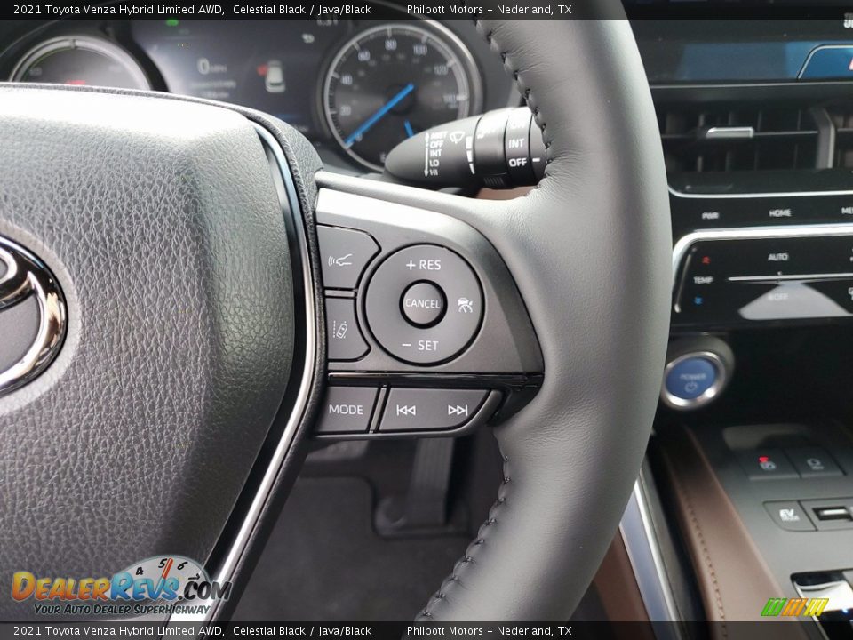 2021 Toyota Venza Hybrid Limited AWD Celestial Black / Java/Black Photo #17