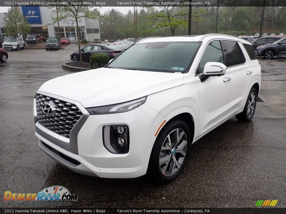 2021 Hyundai Palisade Limited AWD Hyper White / Beige Photo #5