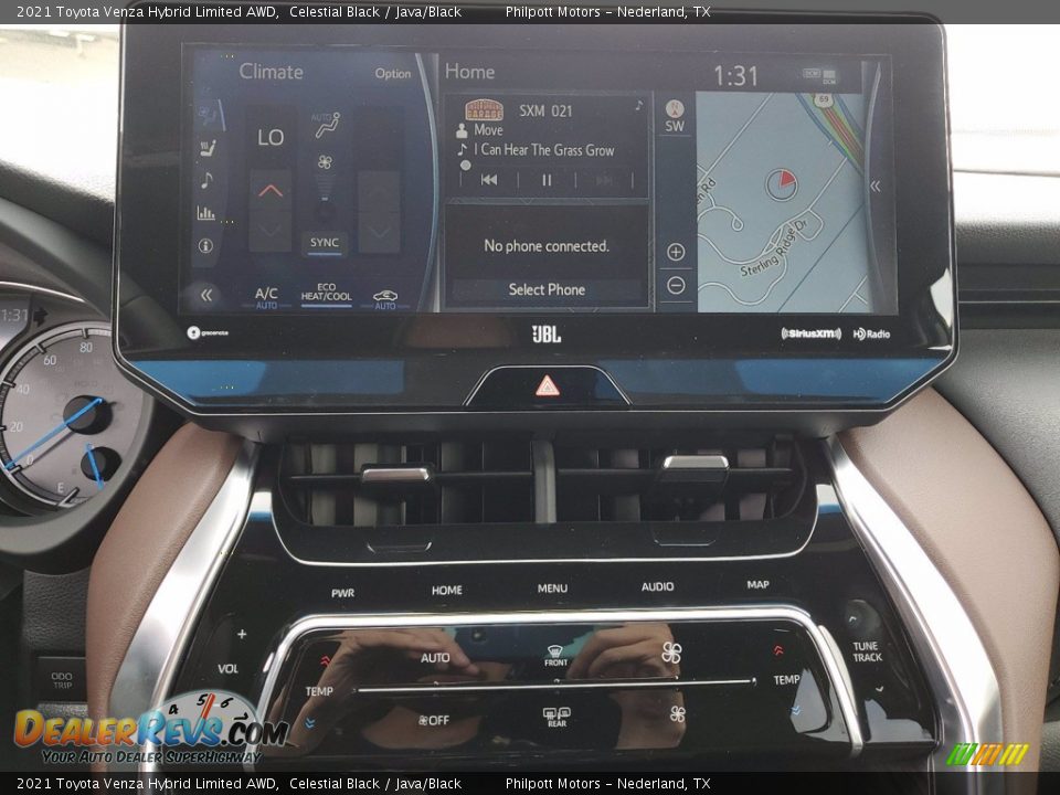 2021 Toyota Venza Hybrid Limited AWD Celestial Black / Java/Black Photo #19