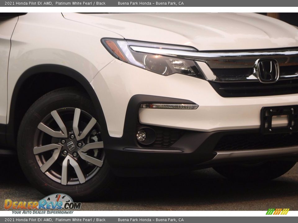 2021 Honda Pilot EX AWD Platinum White Pearl / Black Photo #3