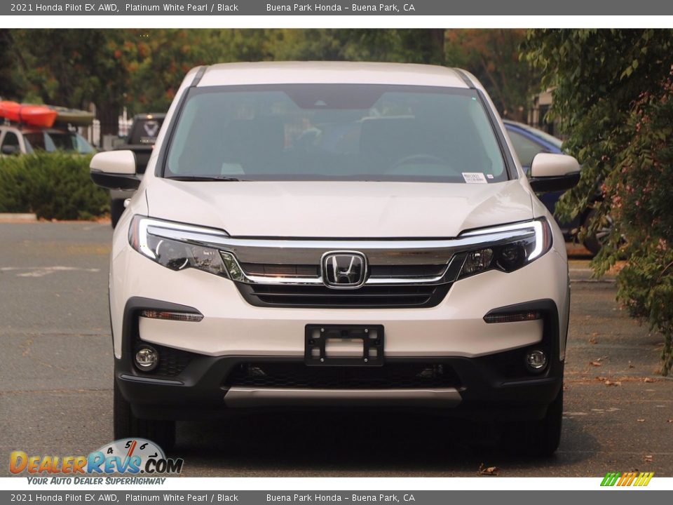 2021 Honda Pilot EX AWD Platinum White Pearl / Black Photo #4