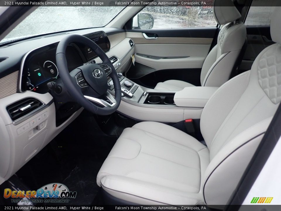 2021 Hyundai Palisade Limited AWD Hyper White / Beige Photo #10