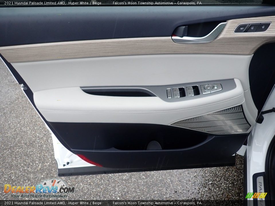 2021 Hyundai Palisade Limited AWD Hyper White / Beige Photo #11