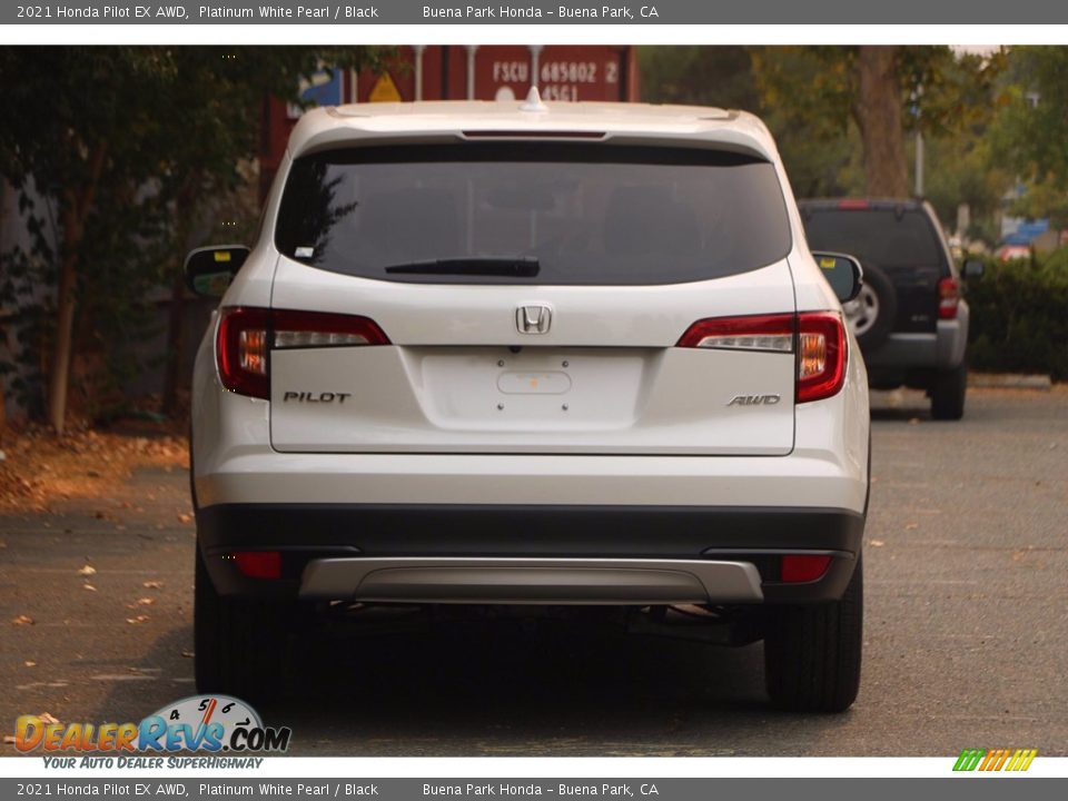 2021 Honda Pilot EX AWD Platinum White Pearl / Black Photo #7