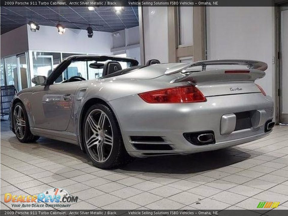 2009 Porsche 911 Turbo Cabriolet Arctic Silver Metallic / Black Photo #7