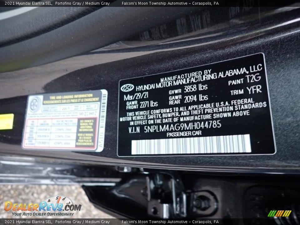 2021 Hyundai Elantra SEL Portofino Gray / Medium Gray Photo #11