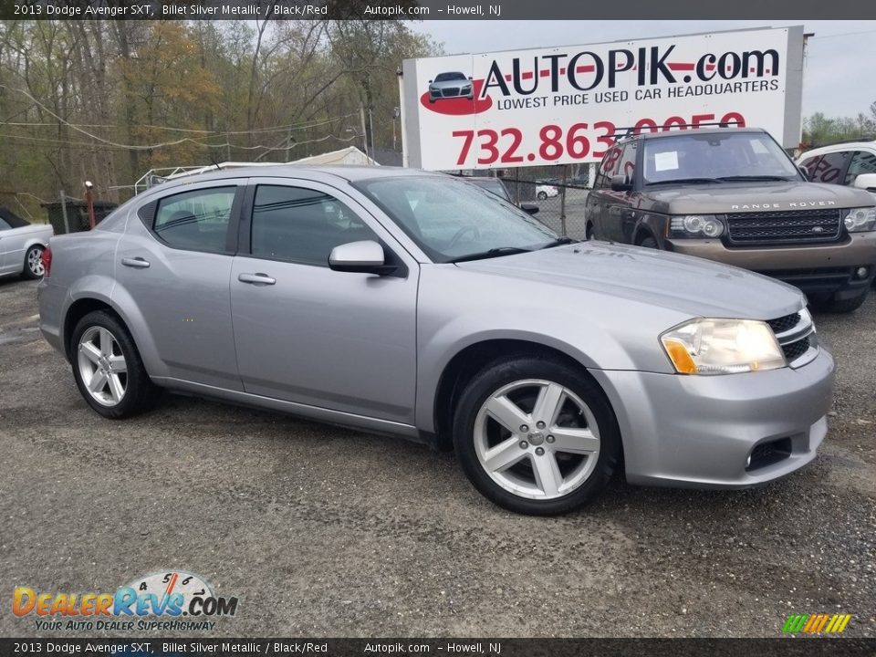 2013 Dodge Avenger SXT Billet Silver Metallic / Black/Red Photo #1