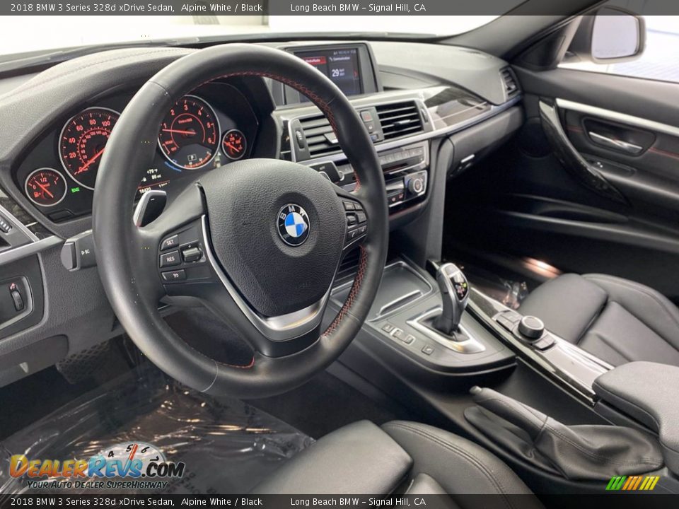 2018 BMW 3 Series 328d xDrive Sedan Alpine White / Black Photo #16