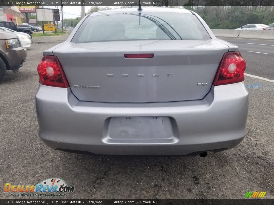 2013 Dodge Avenger SXT Billet Silver Metallic / Black/Red Photo #5