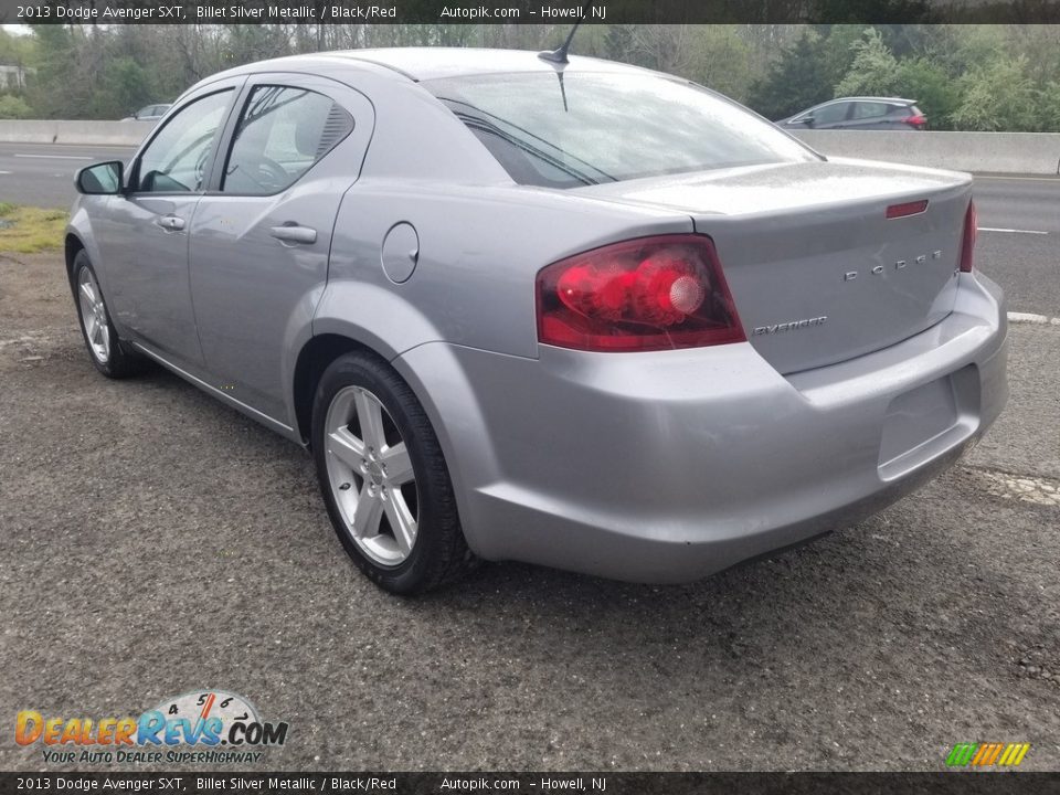 2013 Dodge Avenger SXT Billet Silver Metallic / Black/Red Photo #6