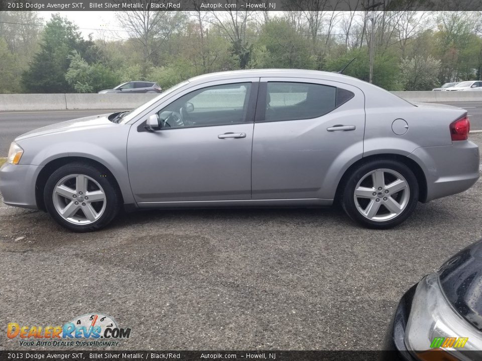 2013 Dodge Avenger SXT Billet Silver Metallic / Black/Red Photo #7