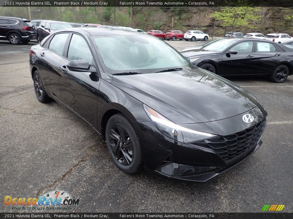 2021 Hyundai Elantra SEL Phantom Black / Medium Gray Photo #3