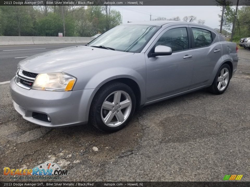 2013 Dodge Avenger SXT Billet Silver Metallic / Black/Red Photo #8