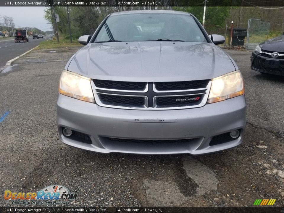 2013 Dodge Avenger SXT Billet Silver Metallic / Black/Red Photo #9