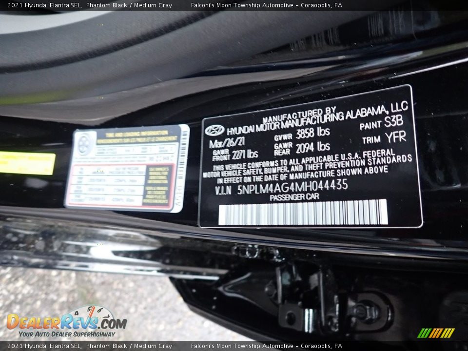 2021 Hyundai Elantra SEL Phantom Black / Medium Gray Photo #12