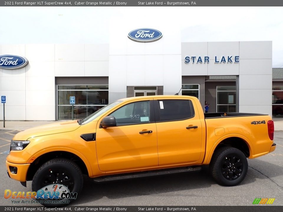 2021 Ford Ranger XLT SuperCrew 4x4 Cyber Orange Metallic / Ebony Photo #1