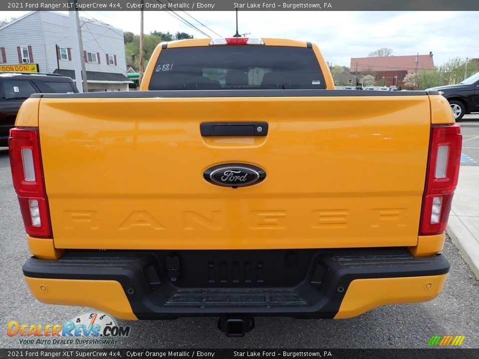 2021 Ford Ranger XLT SuperCrew 4x4 Cyber Orange Metallic / Ebony Photo #4