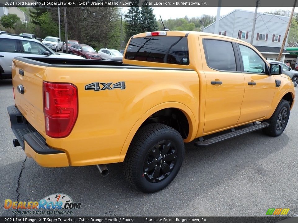 2021 Ford Ranger XLT SuperCrew 4x4 Cyber Orange Metallic / Ebony Photo #5