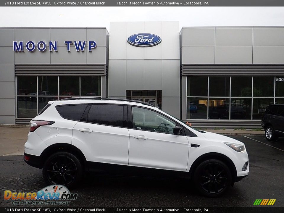 2018 Ford Escape SE 4WD Oxford White / Charcoal Black Photo #1