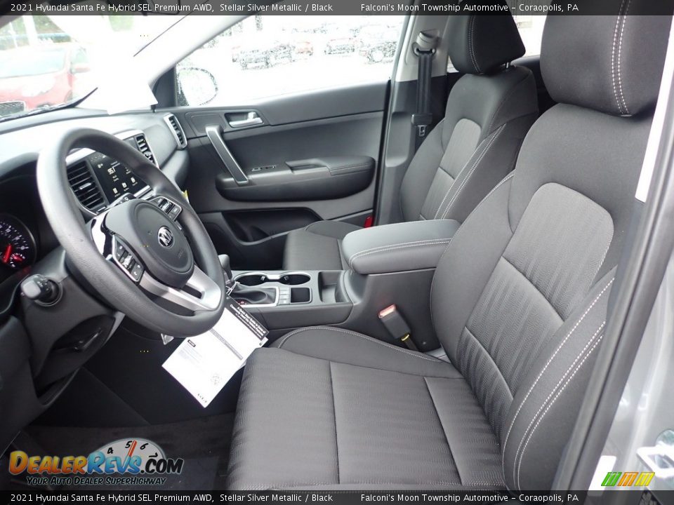 Black Interior - 2021 Hyundai Santa Fe Hybrid SEL Premium AWD Photo #11