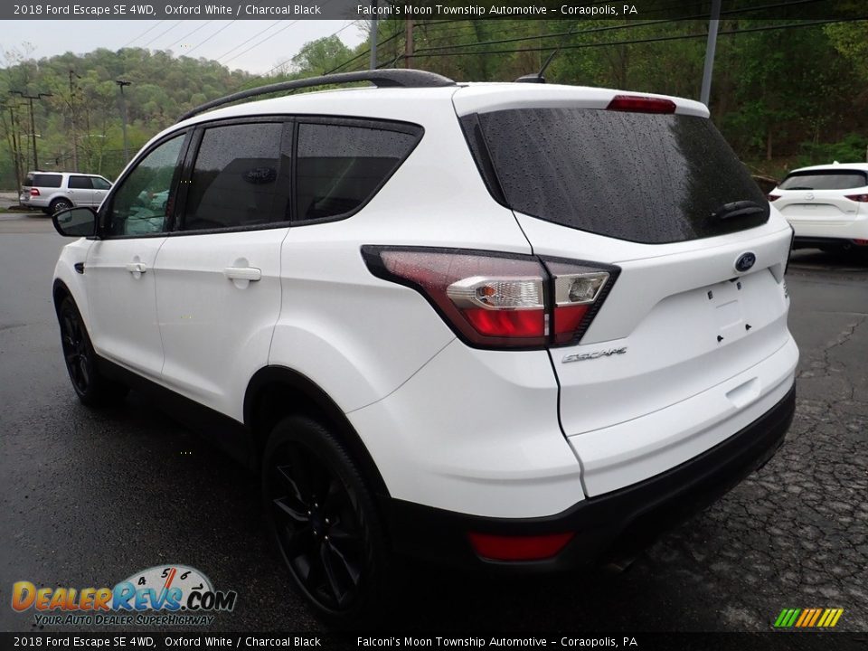 2018 Ford Escape SE 4WD Oxford White / Charcoal Black Photo #5