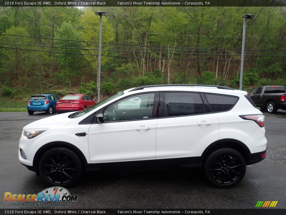 2018 Ford Escape SE 4WD Oxford White / Charcoal Black Photo #6