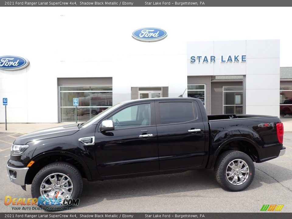 2021 Ford Ranger Lariat SuperCrew 4x4 Shadow Black Metallic / Ebony Photo #1