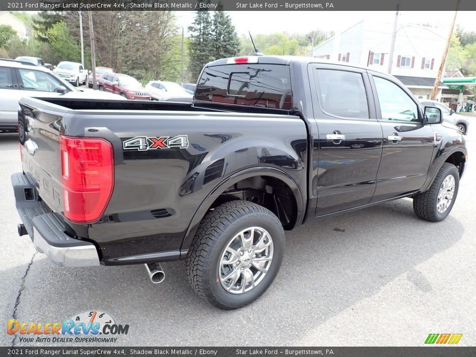 2021 Ford Ranger Lariat SuperCrew 4x4 Shadow Black Metallic / Ebony Photo #5