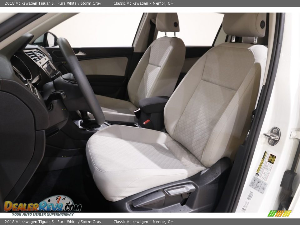 2018 Volkswagen Tiguan S Pure White / Storm Gray Photo #5