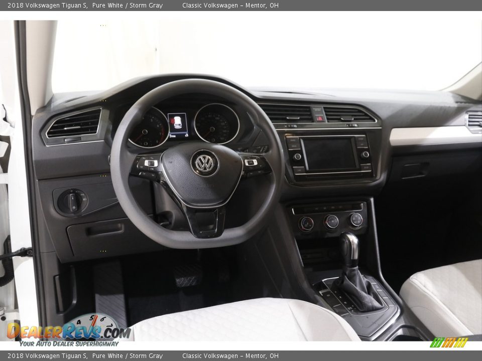 2018 Volkswagen Tiguan S Pure White / Storm Gray Photo #6
