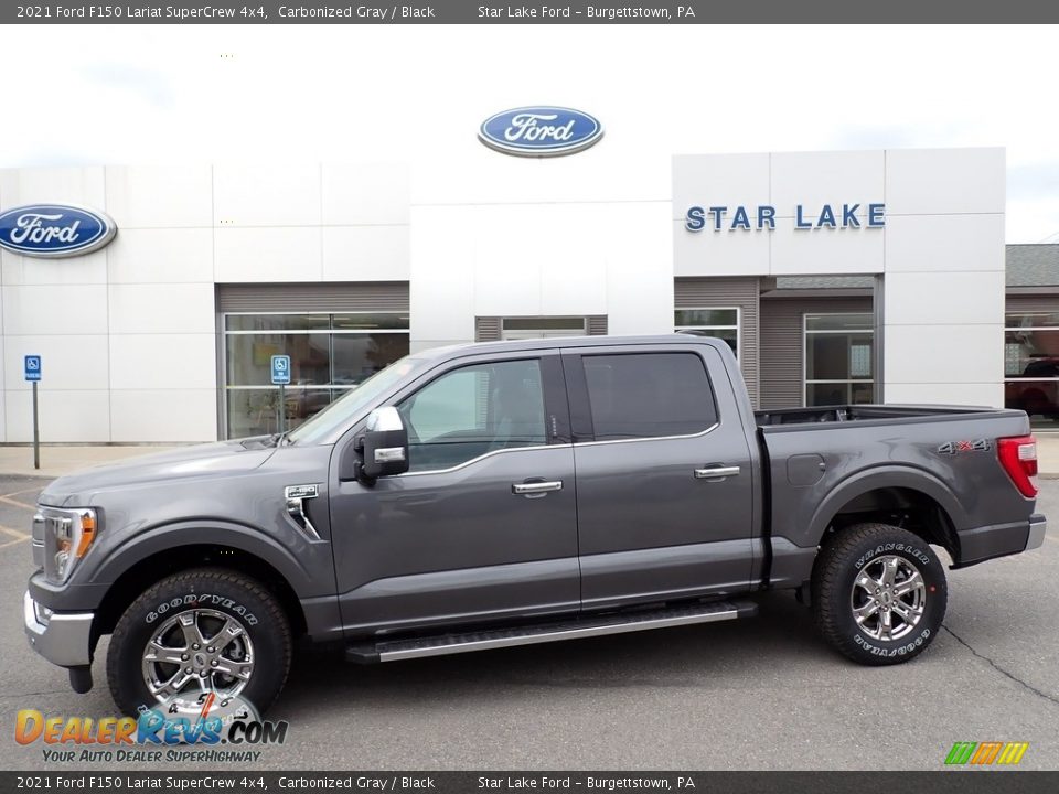 2021 Ford F150 Lariat SuperCrew 4x4 Carbonized Gray / Black Photo #1