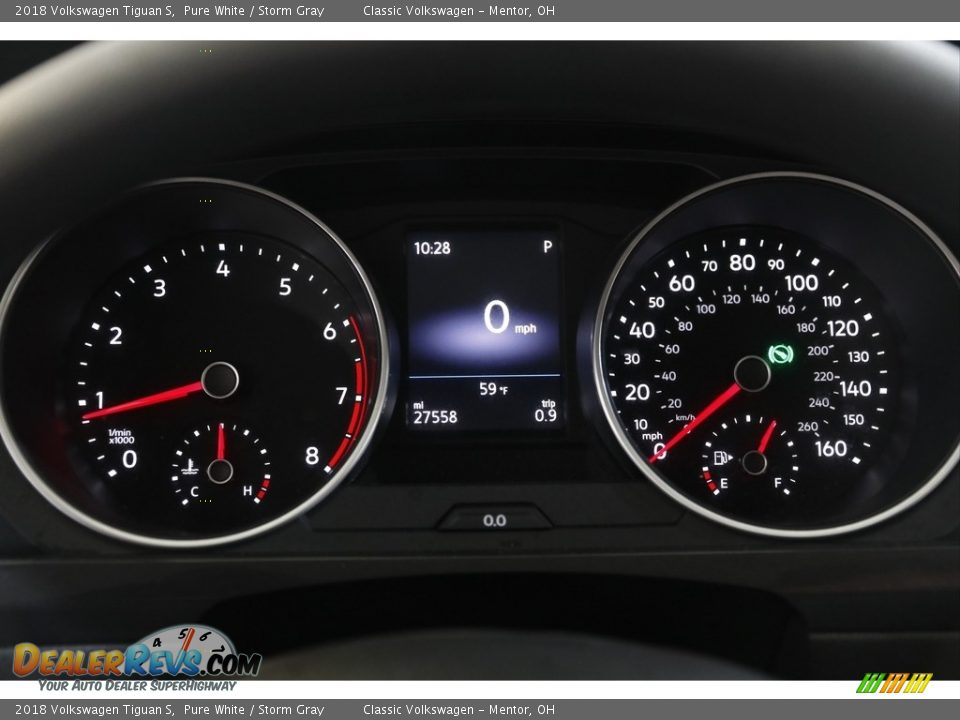 2018 Volkswagen Tiguan S Pure White / Storm Gray Photo #8