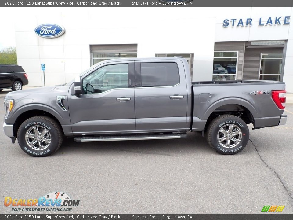 2021 Ford F150 Lariat SuperCrew 4x4 Carbonized Gray / Black Photo #2