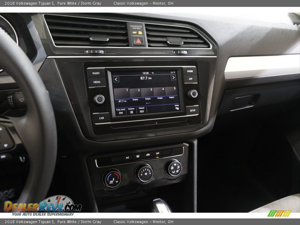 2018 Volkswagen Tiguan S Pure White / Storm Gray Photo #9