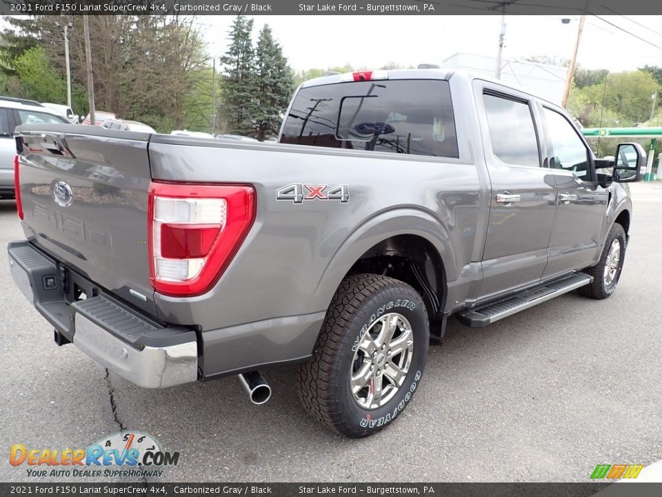 2021 Ford F150 Lariat SuperCrew 4x4 Carbonized Gray / Black Photo #5