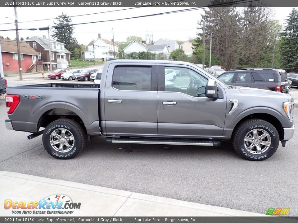 2021 Ford F150 Lariat SuperCrew 4x4 Carbonized Gray / Black Photo #6