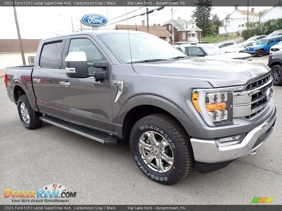 2021 Ford F150 Lariat SuperCrew 4x4 Carbonized Gray / Black Photo #7